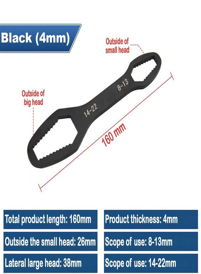 MEZON Double Sided Universal Wrench Self Tightening Universal Key Repair Tool Multifunctional Spanner Repairing Tool Torx Wrench for Home Car Bicycle Motobike (8-13mm/14-22mm) - Image 2